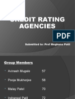 Credit Rating Agencies: Submitted To: Prof Meghana Patil