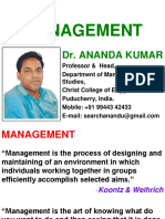 Management: Dr. Ananda Kumar