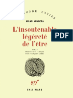 Milan Kundera - L'insoutenable Légèreté de L'être