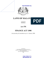 Act 578 Finance Act 1998