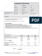 Sample Calibration Certificate