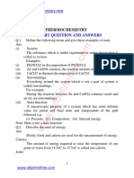 7 Thermochemistry Short Question and Answers PDF