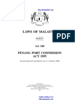 Act 140 Penang Port Commission Act 1955