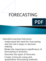 Forecasting