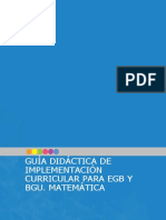 Guia de Implementacion Del Curriculo de Matematica