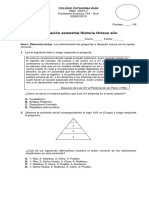 Evaluacion Semestral Historia Octavo Basico