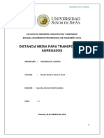 Distancia Media para Transporte de Agregados