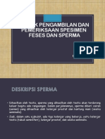 Teknik Pengambilan Dan Pemeriksaan Spesimen Feses Dan Sperma