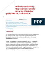 Apuntes Sobre El Contrato Por Adhesión y Las Cláusulas Generales de Contratación