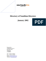 Namibian Directory of Directors - Jan 2002