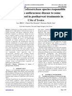 Sensitivity of Colletotrichum Species Responsible For Banana Anthracnose Disease To Some Fungicides Used in Postharvest Treatments in Côte D'ivoire