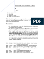 Procedimientos para Rogaciones de Cabeza