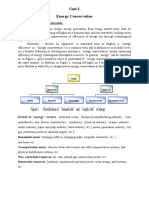 Unit-I Energy Conservation: Details of "Energy" Sectors