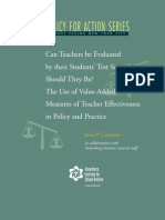 The Use of Value-Added Measures of Teacher Effectiveness in Policy and Practice