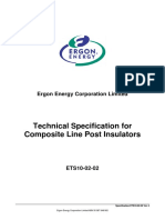 Technical Specification For Composite Line Post Insulators: Ergon Energy Corporation Limited