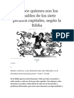 Conoce Quienes Son Los Culpables de Los Siete Pecados Capitales