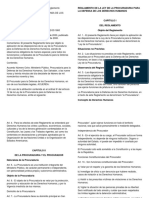 Reglamento de La Ley de La Procuraduria para La Defensa de Los Derechos Humanos