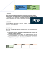 Procedimiento de Gestion de Recursos Humanos