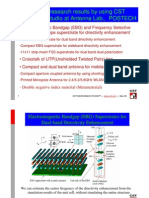 Recent Research Results by Using CST Microwave Studio at Antenna Lab., POSTECH