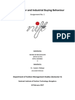 Consumer and Industrial Buying Behaviour: Assignment No. 1