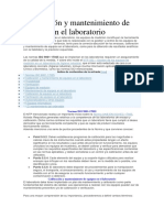 Calibración y Mantenimiento de Equipos en El Laboratorio