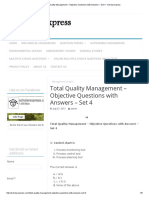 Total Quality Management - Objective Questions With Answers - Set 4 - Scholarexpress