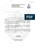 Carta de Presentación Servicio Social UPAV 2017