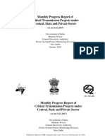 Monthly Progress Report of Critical Transmission Projects Under Central, State and Private Sector