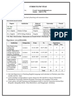 Curriculum Vitae M. Subramaniyan: Objective