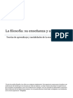 Modalidades y Teorias de Aprendizaje de La Filosofia