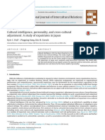 2013 - Huff, Song & Gresch - Cultural Intelligence, Personality, and Cross-Cultural Adjustment - A Study of Expatriates in Japan