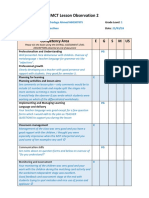 Khadega Ahmed h00307975 MCT Lesson Observation 2 Feedback Form