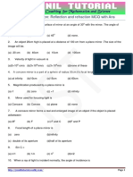 Class 8 Light and Vision Solved Test Paper MCQ