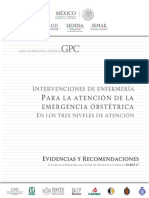 Intervenciones de Enfermería para La Atención de La Emergencia Obstétrica en Los Tres Niveles de Atención ER