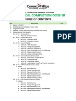 TOC Mechanical Complation Dossier