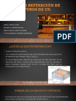 Electrorefinación de Sulfuros de Cu