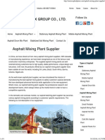 Asphalt Mixing Plant Supplier