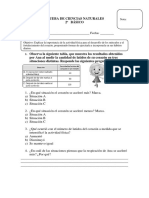 Prueba de Ciencias Naturales 2