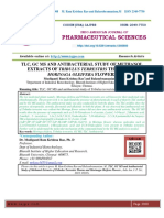 TLC, GC MS and Antibacterial Study of Methanol Extracts of Tribulus Terrestris Thorns and Morinaga Oleifera Flowers