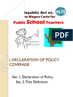 RA No. 4670 - The Magna Carta of Public School Teachers