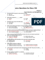 Multiple Choice Questions For Class VIII: Crop Production and Management