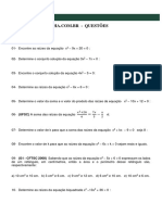 Exercicios (Equação 2 Grau)