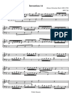 Bach Invention 14 A4 PDF