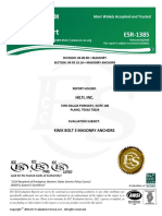 ICC ESR-1385 For Kwik Bolt 3 Expansion Anchors For Masonry Approval Document ASSET DOC LOC 23