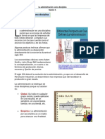 Introducción: La Administración Como Disciplina