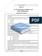 Unit - V Chapter-22. Excretory Products and Their Elimination