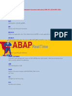 Abap Tcodes