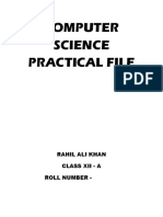 Computer Science Practical File