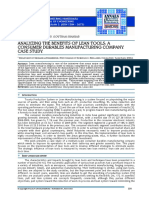 Analyzing The Benefits of Lean Tools: A Consumer Durables Manufacturing Company Case Study