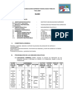 Silabos para Productos Carnicos e Hidrobiologicos